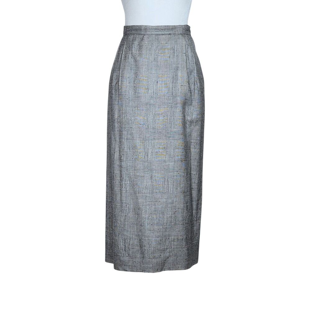 Austin Reed Gray Textured Midi Skirt